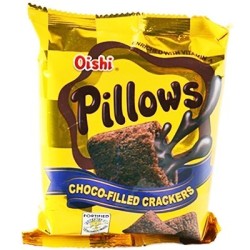 Oishi Pillows Choco Filled Crackers 150gr
