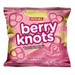 10x Mini Strawberry Pretzels 28gr Jack N Jill