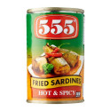 555 Fried Sardines Hot & Spicy 155gr