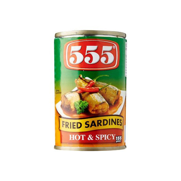 555 Fried Sardines Hot & Spicy 155gr