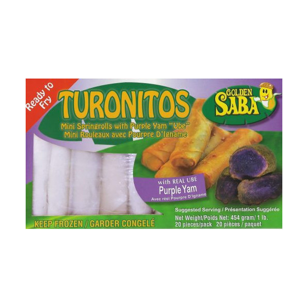 Turonitos Banana Rolls with Real Ube / Purple Yam 454gr - Golden Saba