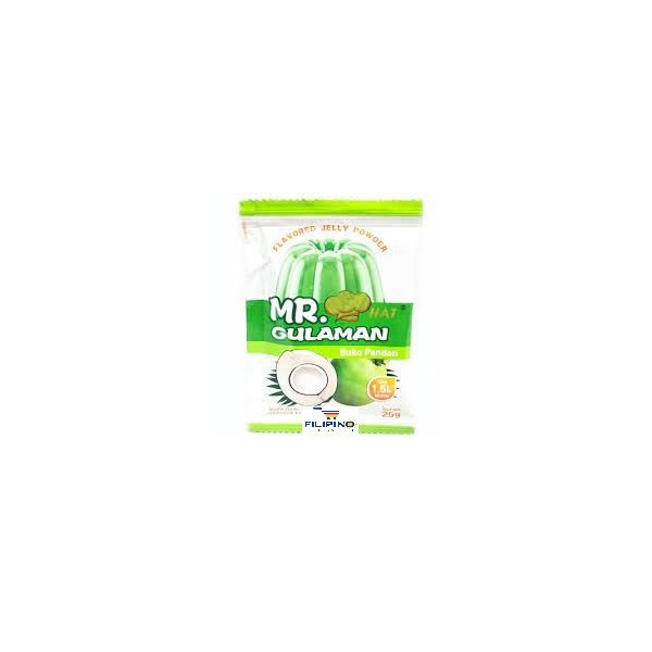 Gulaman / Jelly Powder mix Buko Pandan 25gr - Mr. Hat Gulaman