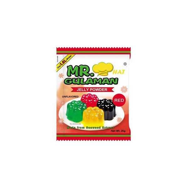 Gulaman / Jelly Powder mix Red Color 25gr - Mr. Hat Gulaman