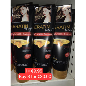 3x Keratin Plus Brazilian (Black)Hair Treatment 200gr