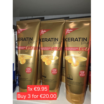 3x Keratin Plus Gold Intense Brazillian hair Treatment 200gr