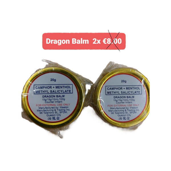 Dragon Balm Camphor / Methyl salicylate Ointment 2x 20gr (last stock)