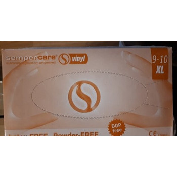 Vinyl Disposable Gloves white 100pcs (Powder Free) XL