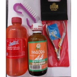 Manicure Set w/ Solingen Nipper/ Cuticle Remover / Merthiolate /Brush
