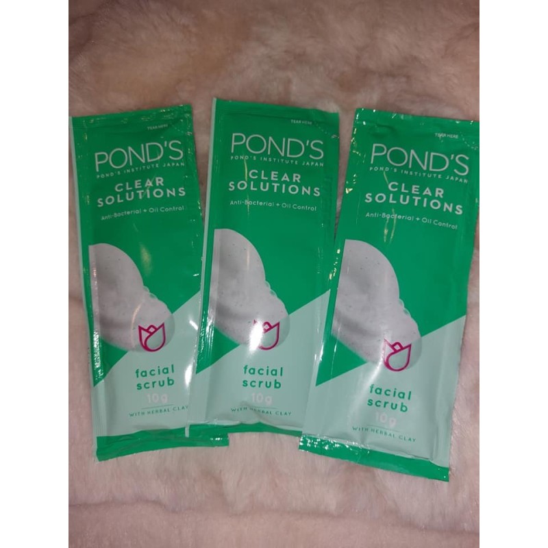 Ponds Facial Scrub, Anti Bacterial, w/ Herbal Clay 10g