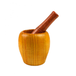 WOODEN MORTAR & PESTLE 7.5cm