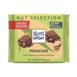 Chocolate Pistachio (w/roasted & salted pistachios) 100g Ritter