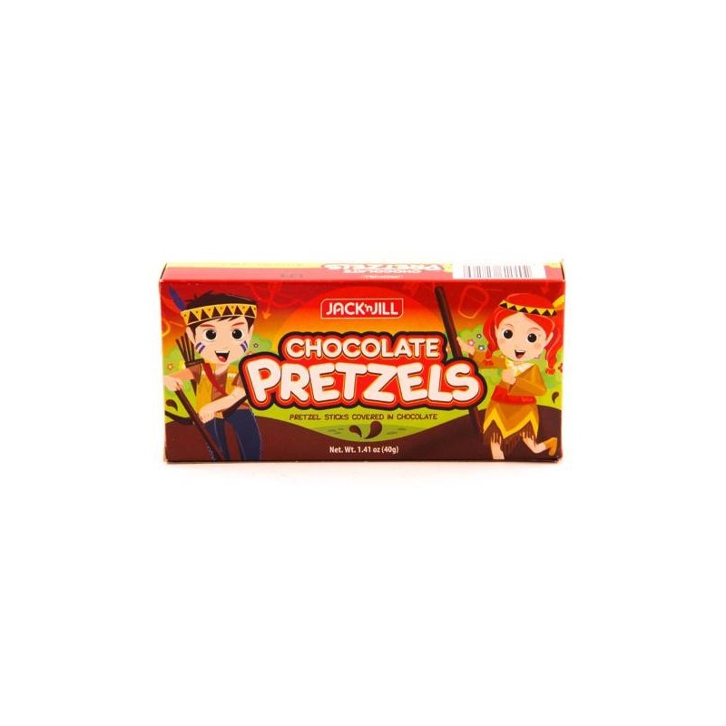 Chocolate Pretzels Sticks 40gr x 10pcs Jack 'n Jill
