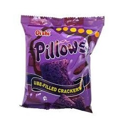 10x Oishi Pillows Ube Filled Crackers 38gr