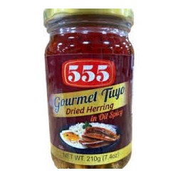 555 Gourmet Tuyo Dried Herring in Oil SPICY 210g