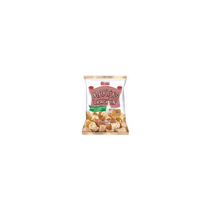 Martys Cracklings Salt and Vinegar 90gr Oishi