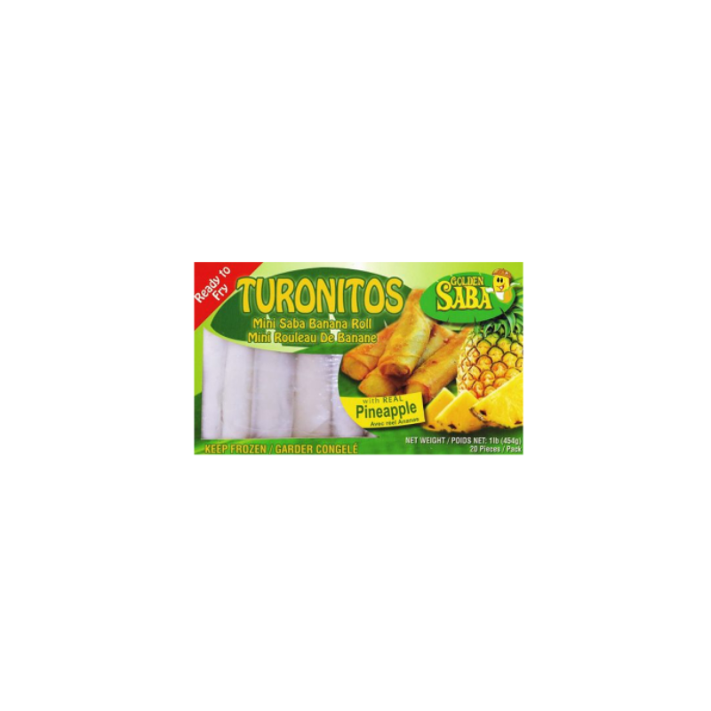 Turonitos Banana Roll with Pineapple 454 gr Golden Saba