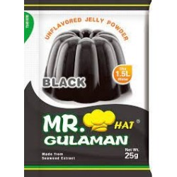 Gulaman / Jelly Powder mix Black Unflavored 25g Mr. Hat Gulaman