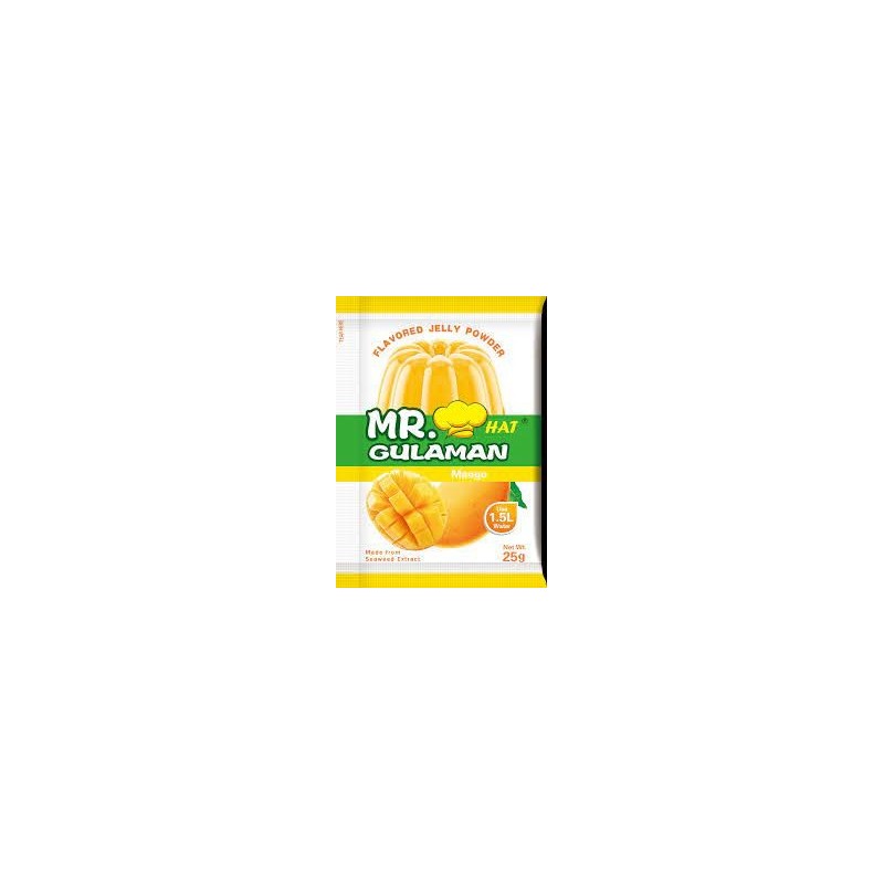 Gulaman / Jelly Powder mix Mango 25g Mr. Hat Gulaman