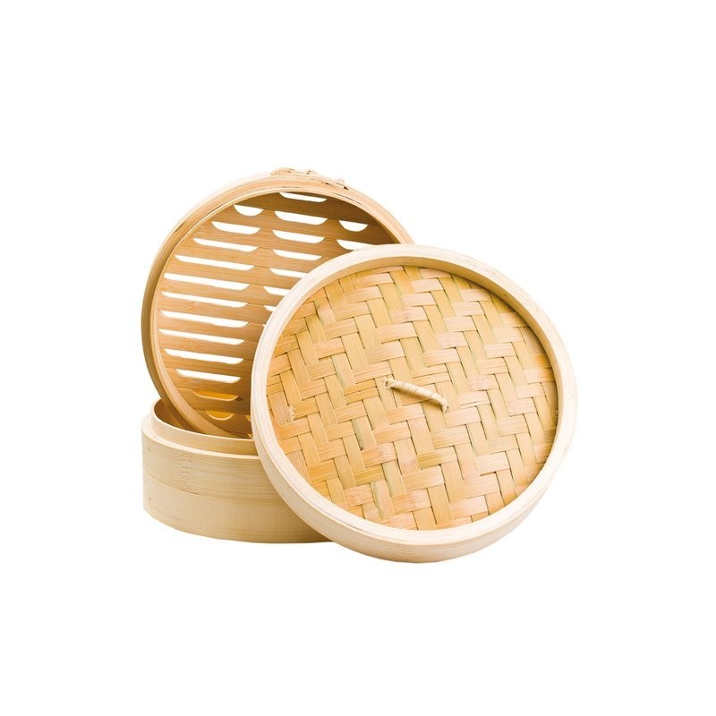 Bamboo Steamer 25cm. (1Set)