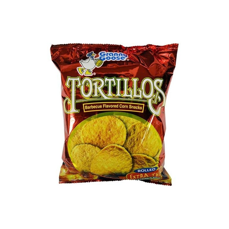 Tortillos Barbecue Flavored Corn Snacks 100gr - Granny Goose