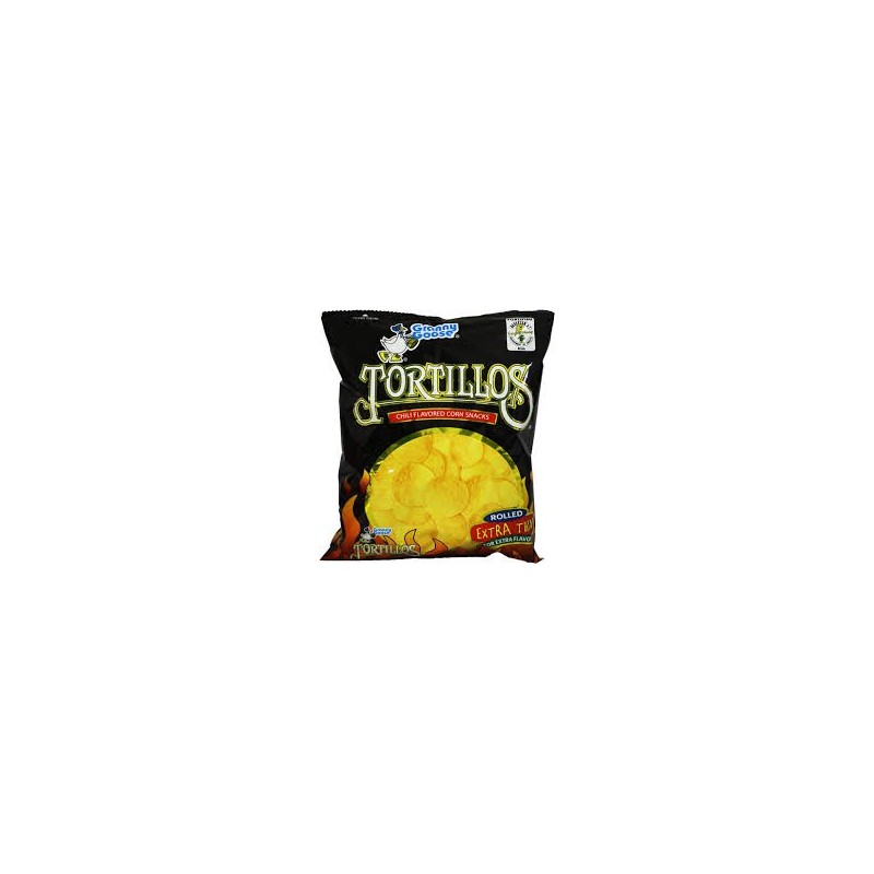 Tortillos Chili Flavored Corn Snacks 100gr - Granny Goose